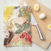 Cute Autumn Fairy Kitchen Towel キッチンタオル (四つ折り)