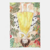 Cute Autumn Fairy Kitchen Towel キッチンタオル (縦)