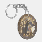 Cute Autumn Fairy with Glowing Flowers キーホルダー (正面左)