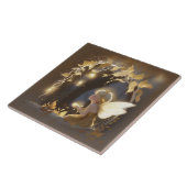 Cute Autumn Fairy with Glowing Flowers タイル (側面)