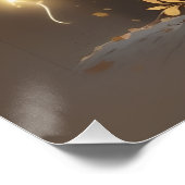 Cute Autumn Fairy with Glowing Flowers ポスター (コーナー)