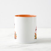 Cute Autumn Flamingo Beanie Scarf Pumpkins マグカップ (中央)