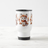Cute Autumn Fox Kawaii Travel Mug トラベルマグ (中央)