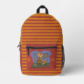 Cute Autumn Fox Kid Backpack with Initials プリントバックパック (正面)