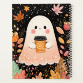Cute Autumn Ghost with Pumpkin Coffee – Cozy Fall  プランナー手帳 (裏面)