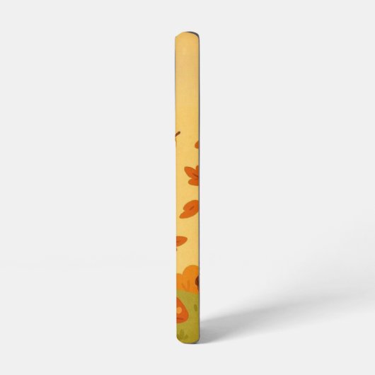 Cute autumn scene with pumpkin and squirrel samsung galaxyケース (左側面)