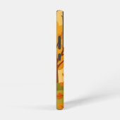 Cute autumn scene with pumpkin and squirrel samsung galaxyケース (右側面)