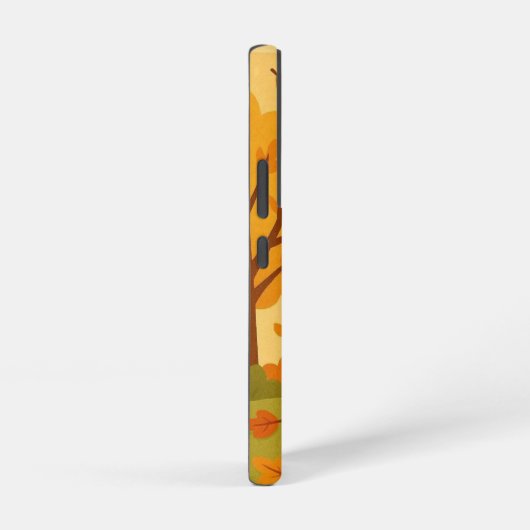 Cute autumn scene with pumpkin and squirrel samsung galaxyケース (右側面)