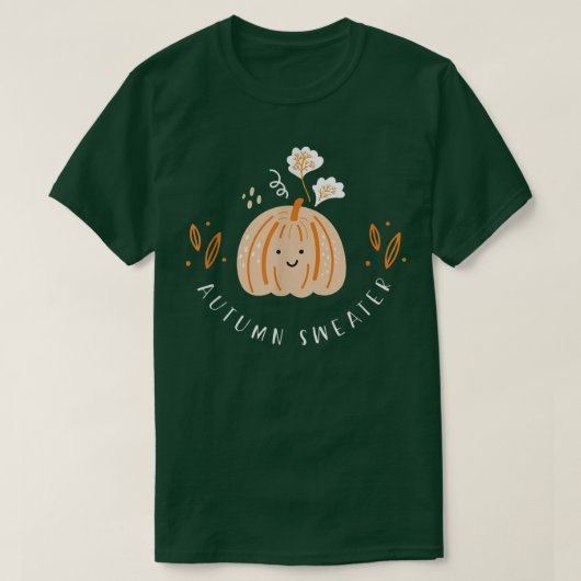 Cute Autumn Sweater Jumper Autumn Lover Fall Pumpk Tシャツ (デザイン正面)
