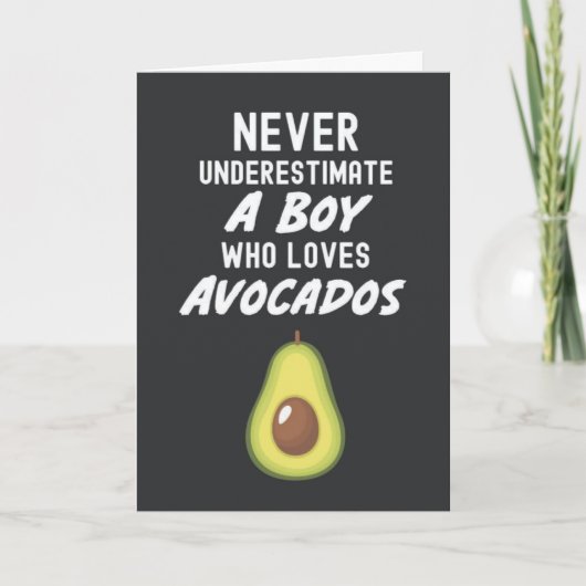 Cute Avocado Cards For Baby Boys Mexican カード (正面)