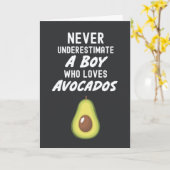 Cute Avocado Cards For Baby Boys Mexican カード (黄色い花)