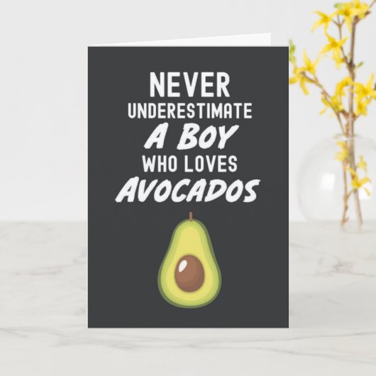 Cute Avocado Cards For Baby Boys Mexican カード (黄色い花)