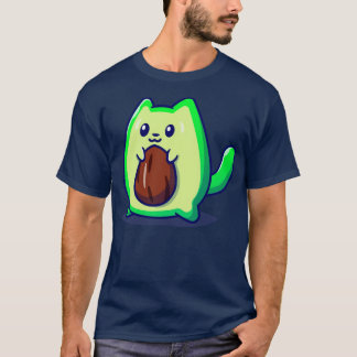 Cute Avocado Cat Cartoon1 Tシャツ