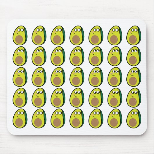 Cute Avocado Mouse Pad - Fruit Desk Accessory マウスパッド (正面)