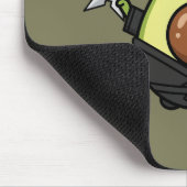 Cute Avocado Ninja Shuriken Warrior Illustration マウスパッド (コーナー)