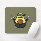 Cute Avocado Ninja Shuriken Warrior Illustration マウスパッド (マウス)