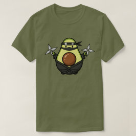 Cute Avocado Ninja Shuriken Warrior Illustration Tシャツ