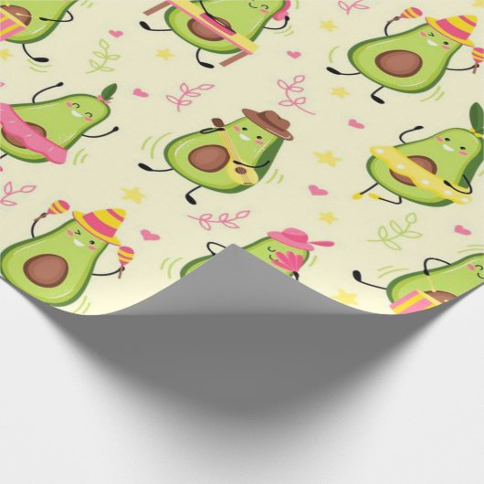 Cute Avocado Pattern  ラッピングペーパー (角)