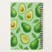 Cute Avocado pattern | Green Aesthetic Fruit gift ノートブック (裏面)