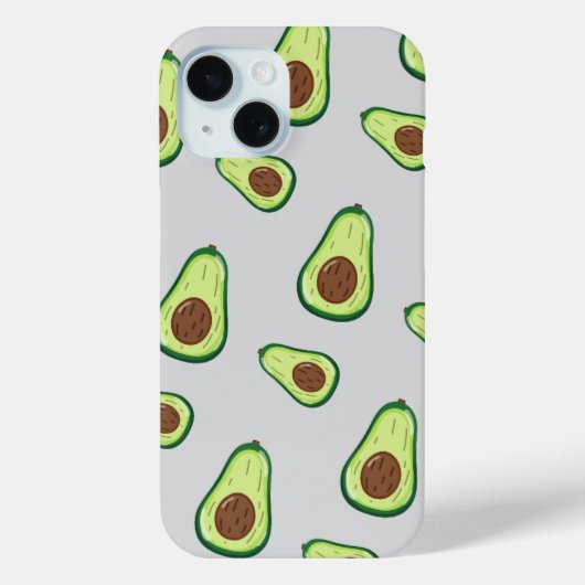 Cute Avocado Phone Case – Aesthetic Green Design Case-Mate iPhoneケース (裏面)