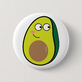 Cute Avocado Pinback Button - Fun Kawaii Fruit Pin 缶バッジ