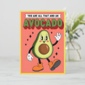 Cute Avocado Pun You Are All That And More Cartoon サンキューカード (スタンド正面)