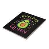 Cute Avocado Queen with Heart Keto Girl Cooking  タイル (側面)