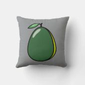 Cute Avocado Throw Pillow クッション (裏面)