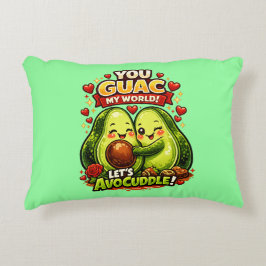 Cute Avocado Valentine’s Love Design, kawaii Love アクセントクッション