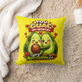 Cute Avocado Valentine’s Love Design, kawaii Love クッション (ブランケット)