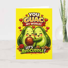 Cute Avocado Valentine’s Love Design, kawaii Love シーズンカード