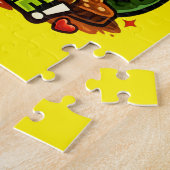 Cute Avocado Valentine’s Love Design, kawaii Love ジグソーパズル (側面)