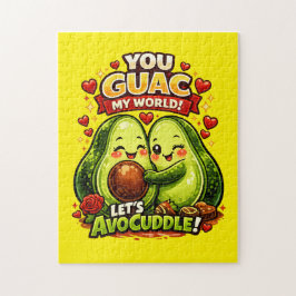 Cute Avocado Valentine’s Love Design, kawaii Love ジグソーパズル