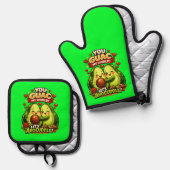 Cute Avocado Valentine’s Love Design, kawaii Love 鍋つかみ&鍋敷きセット (正面/裏面)