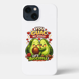 Cute Avocado Valentine’s Love Design, kawaii Love iPhone 13ケース