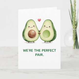 Cute Avocado Valentines Day Card シーズンカード