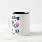 Cute Awesome Like My Daughter Wrap ツートーンマグカップ (正面左)