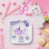 Cute axolotl birthday ペーパープレート (パーティー)
