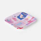 Cute axolotl birthday ペーパープレート (傾斜あり)