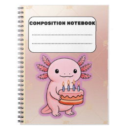 Cute Axolotl Birthday Notebook – Fun Gift ノートブック