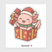 Cute Axolotl Christmas Gift Sticker シール (シート)