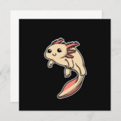 Cute Axolotl Costume Amphibian Gift Idea 招待状 (正面/裏面)
