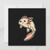 Cute Axolotl Costume Amphibian Gift Idea 招待状 (正面)