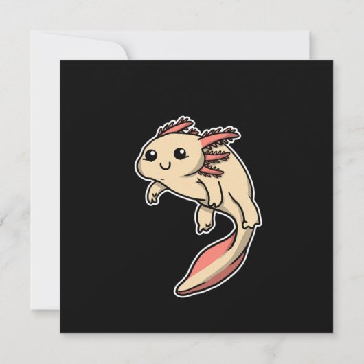 Cute Axolotl Costume Amphibian Gift Idea 招待状 (正面)