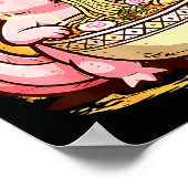 Cute Axolotl Eats Ramen Noodles Axolotls Ramen  ポスター (角)