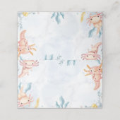 Cute Axolotl Girl Birthday Place Card プレイスカード (外部開封)