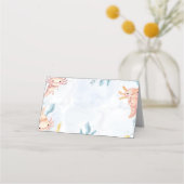 Cute Axolotl Girl Birthday Place Card プレイスカード (裏面)