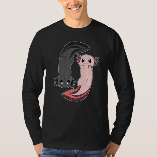 Cute Axolotl  I Yin Yang Reptile  Axolotl Tシャツ (正面)