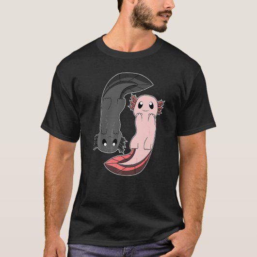 Cute Axolotl  I Yin Yang Reptile  Axolotl Tシャツ (正面)