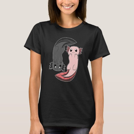 Cute Axolotl  I Yin Yang Reptile  Axolotl Tシャツ (正面)